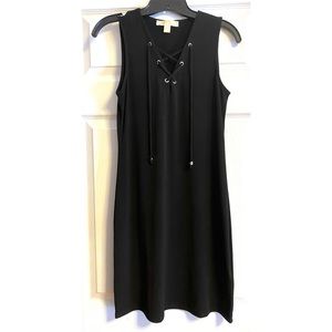 MICHAEL Michael Kors black sleeveless lace front mini dress